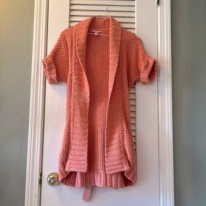 LILY PULITZER Orange Knitted Cardigan Tie Sweater Cashmere / Fur Blend | XS